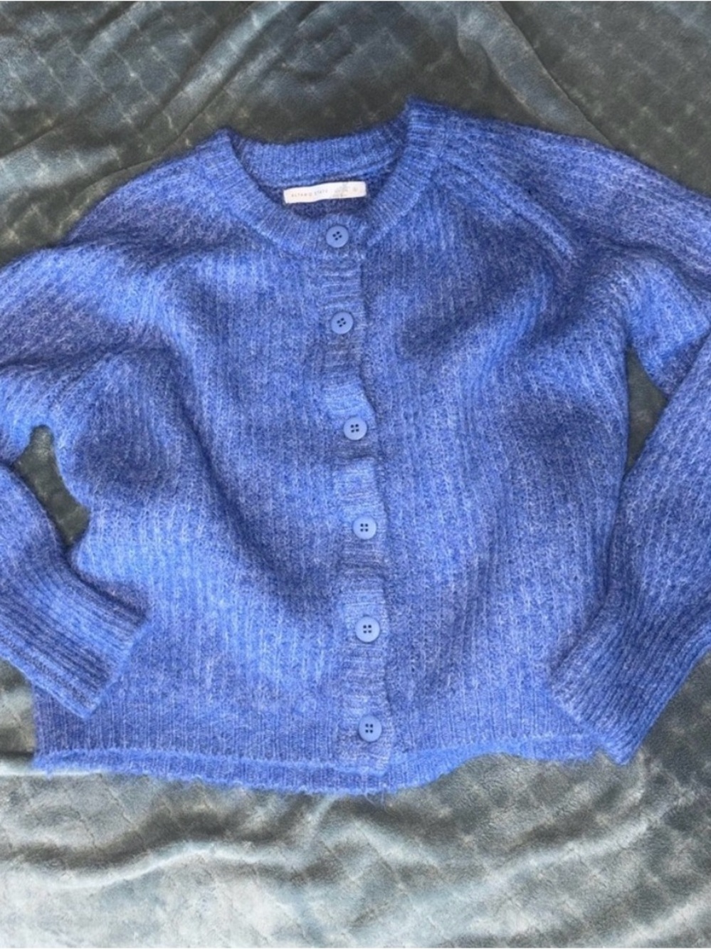 Altar'd State Vibrant Periwinkle Button Cardigan
